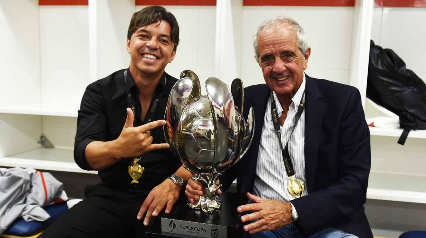 Resultado de imagen para marcelo gallardo festejo supercopa argentina