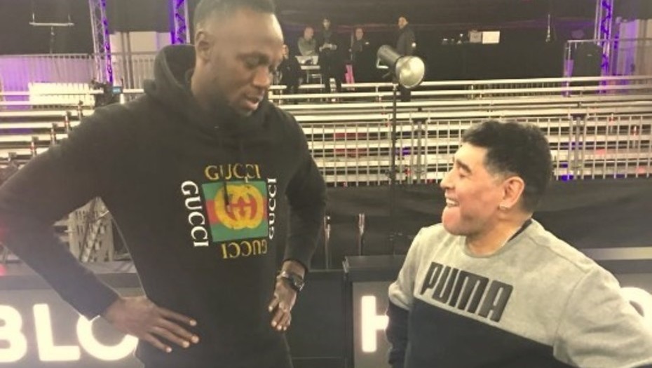 Resultado de imagen para maradona y bolt