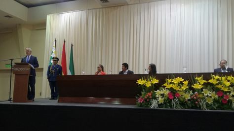 El vicepresidente Álvaro García en la promulgación de la ley. Foto:Vicepresidencia