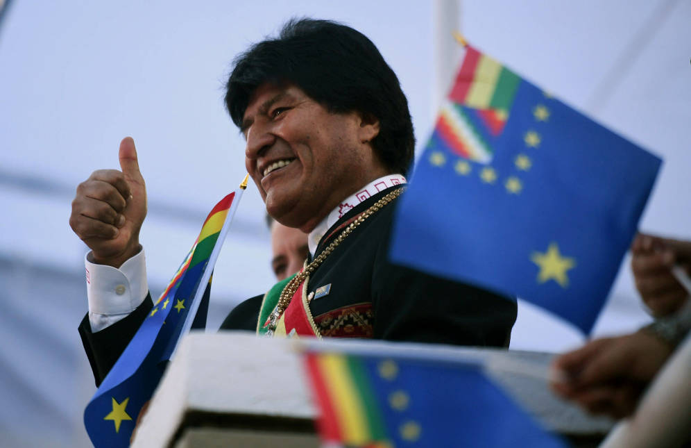 Foto: El presidente de Bolivia Evo Morales durante un desfile en La Paz, Bolivia, el 22 de marzo de 2018. (Reuters)