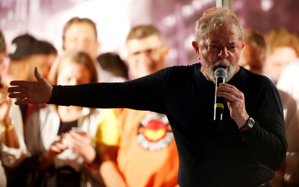 Lula da Silva este miércoles en un acto en Curitiba.