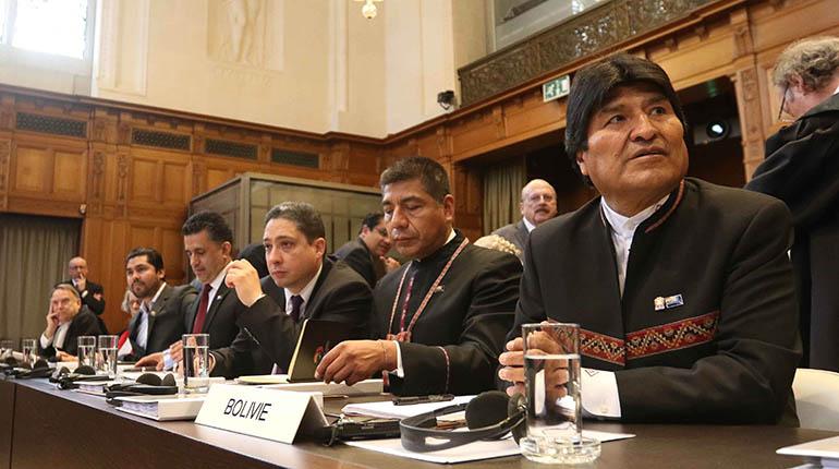 El presidente en la CIJ, en La Haya. | ABI