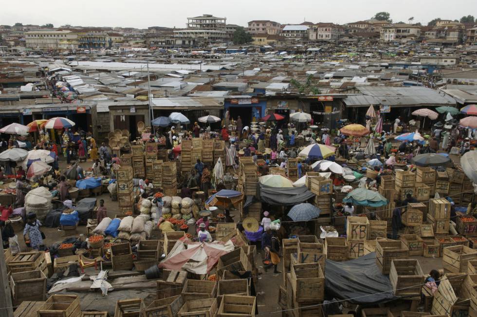 El mercado de Kumasi, Ghana