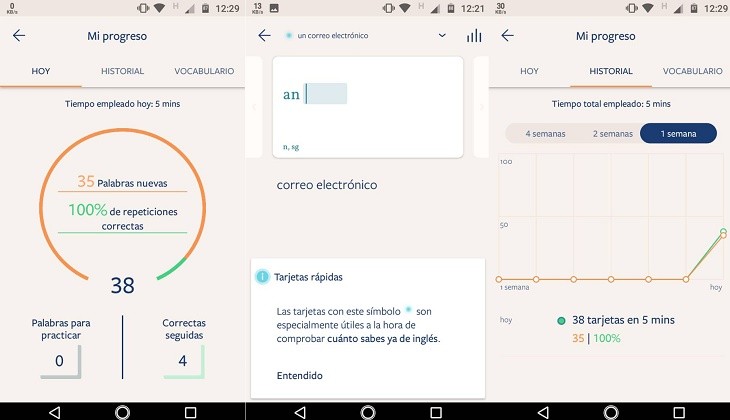Lingvist aprender inglés desde el móvil