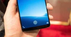 Sensor de huellas, que podría ser el del Galaxy Note 9