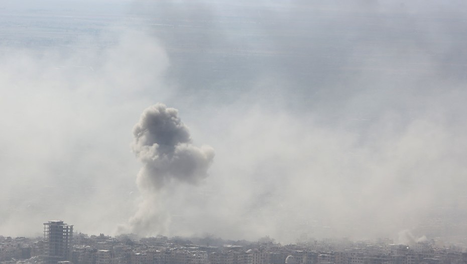 El ataque químico sobre Duma, llevado a cabo por un helicóptero de Bashar Al Assad. AFP