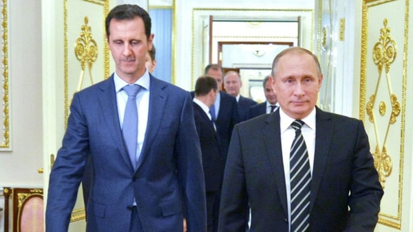El dictador Bashar al Assad y su principal aliado, el presidente ruso Vladimir Putin