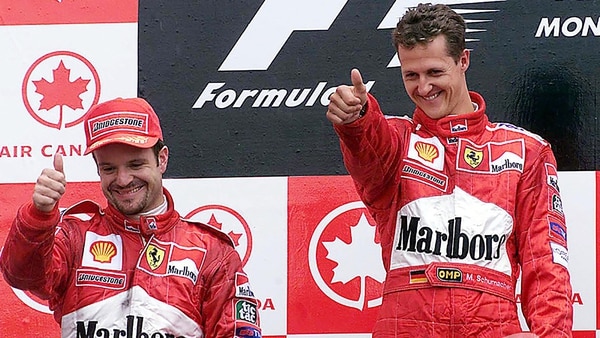 Barrichello y Schumacher en Montreal, año 2000 (xpb.cc)