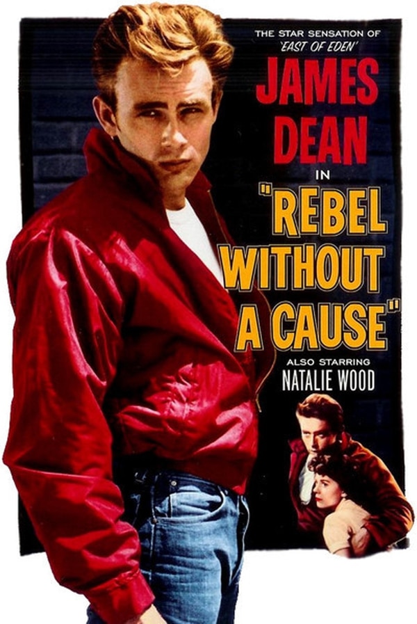 James Dean en el afiche oficial de “Rebelde Sin Causa”