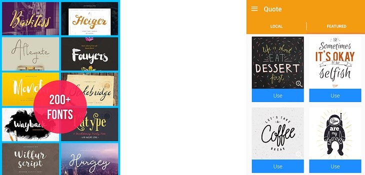 Texto en la Imagen app crear diseños en Android