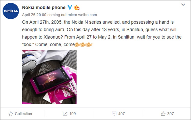 Pista sobre el lanzamiento de nuevos Nokia N-Series con Android