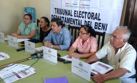 La Sala Plena del Tribunal Electoral Departamental de Beni