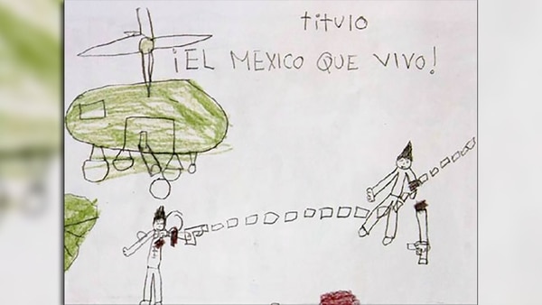 Dibujos del libro “El México que yo vivo”, elaborados por niños de Michoacán y editado por la Comisión Estatal de Derechos Humanos.