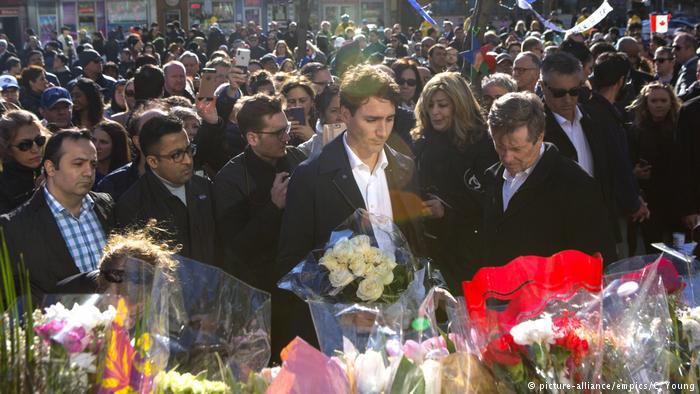 Toronto Trauerfeier Amokfahrt Trudeau (picture-alliance/empics/C. Young)