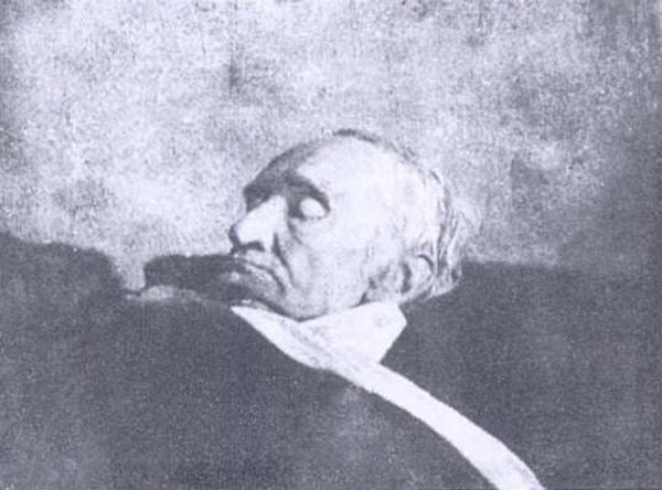 Gauss en su lecho de muerte en 1855