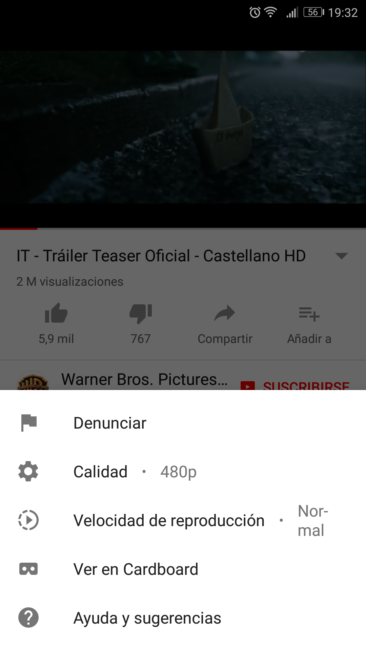 captura pantalla youtube