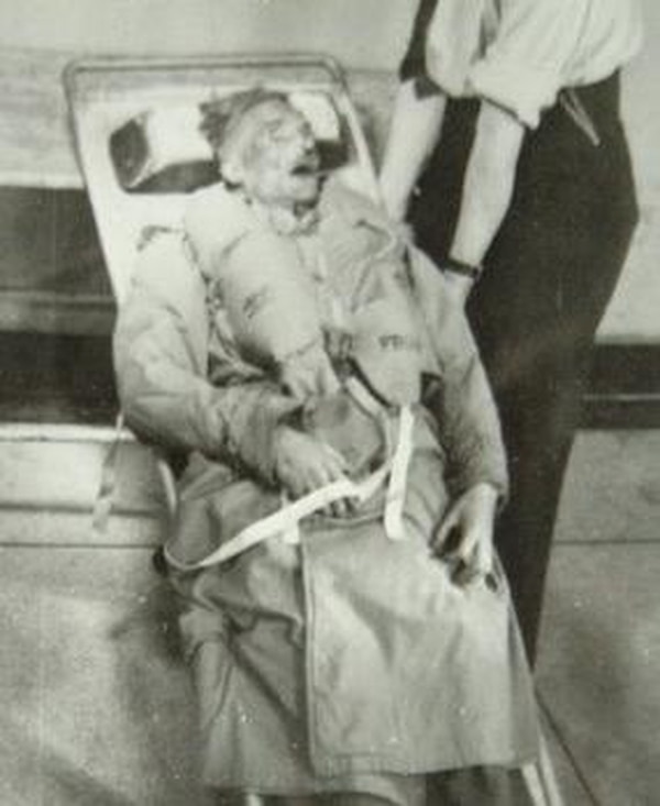 El cuerpo de William Martin tal como fue encontrado en la playa de Punta Umbría