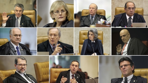 Los 11 jueces del Supremo Tribunal de Justicia de Brasil