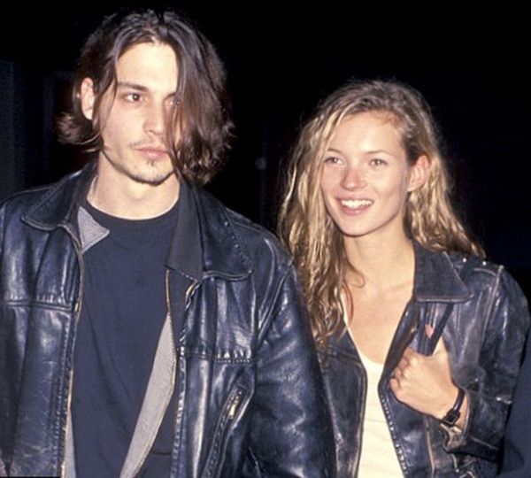 Johnny Depp y la modelo Kate Moss
