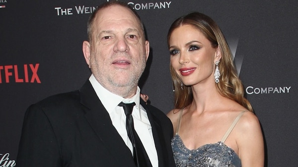 Harvey Weinstein con su ahora ex esposa Georgina Chapman (Getty)