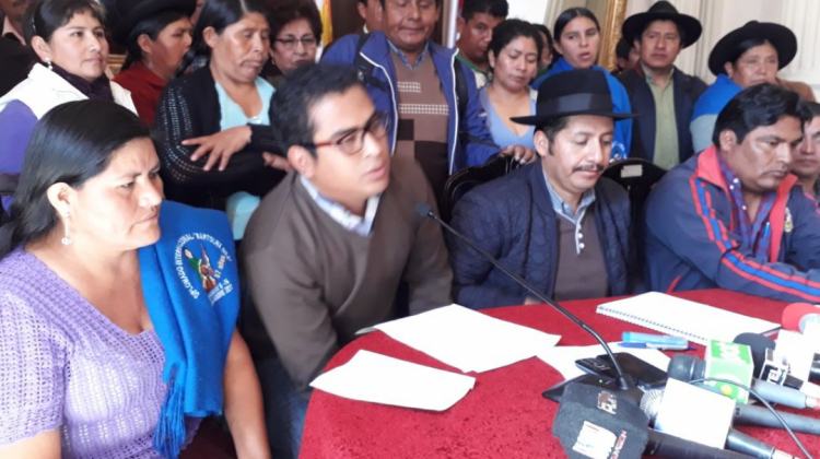 Gobernador de Chquisaca en Conferencia de prensa