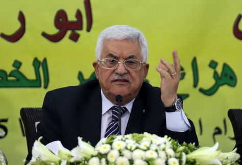 El presidente palestino, Mahmud Abbas durante un acto público. Foto: Archivo AFP