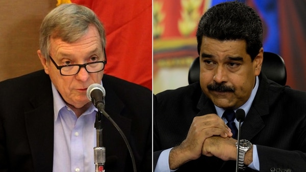 Dick Durbin y Nicolás Maduro