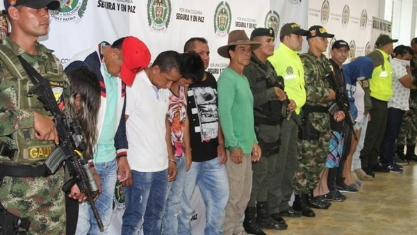 Capturados del Clan del Golfo en Villavicencio.