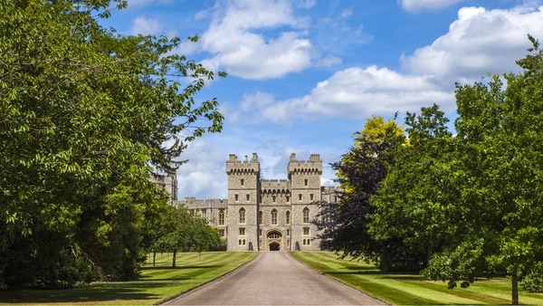 La entrada principal del Castillo de Windsor donde llegarán los primeros invitados