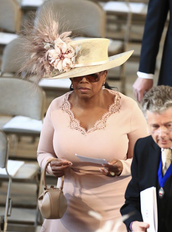 US talk show host Oprah Winfrey arrives inside St George
