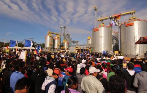 El acto de gestión de Gobierno en el que se entregó la planta de Almacenamiento de Granos en Cobija. Foto: Ministerio de Comunicación