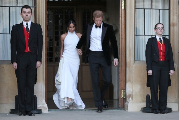 Los recién casados eligieron un look más descontracturado para la recepción