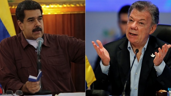 Nicolás Maduro y Juan Manuel Santos (Reuters)