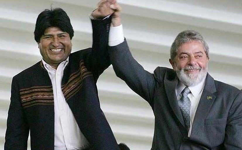  Evo Morales le brindó su respaldo a Lula da Silva (@evoespueblo)