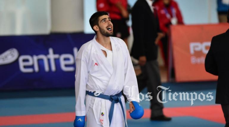 El momento de victoria del boliviano Dames. | Carlos López
