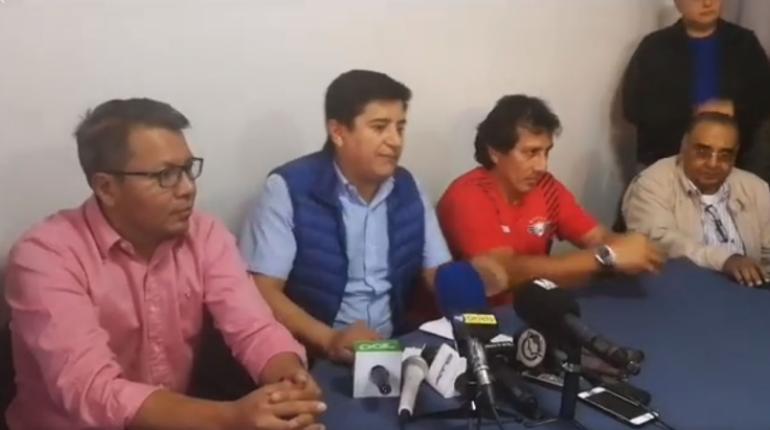 Conferencia de prensa de Wilstermann.| Foto: Game Over Deportes
