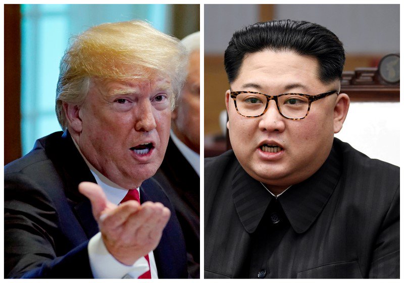 IMAGEN DE ARCHIVO: Combinación de fotos del presidente de Estados Unidos, Donald Trump, y del líder norcoreano Kim Jong Un. 17 de mayo de 2018 y 27 de abril de 2018, respectivamente REUTERS/Kevin Lamarque y Korea Summit Press Pool/