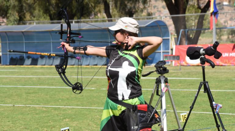 Práctica de tiro con arco, ayer. | Rubén Rodríguez