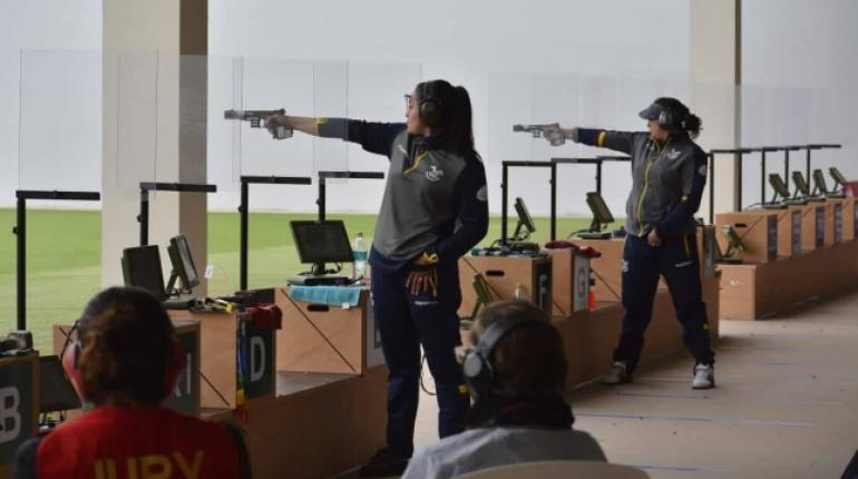 Las competidoras de tiro deportivo. | Mauricio Rocabado