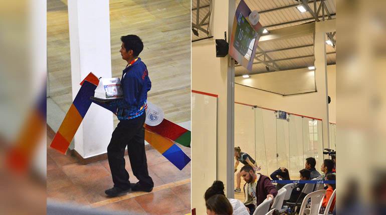 El complejo de Ráquetbol durante las competencias, ayer. | Mauricio Rocabado