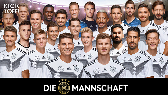 La selección alemana a la Copa FIFA Moscú 2018