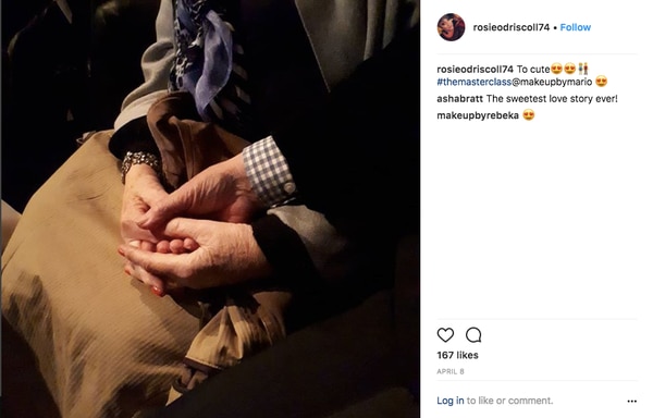 Rosie O’Driscoll publicó en su cuenta de Instagram una foto de la pareja durante la clase magistral