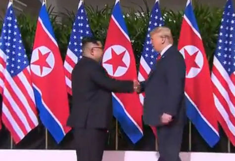 El líder norcoreano Kim Jong Un y el presidente estadounidense Donald Trump.