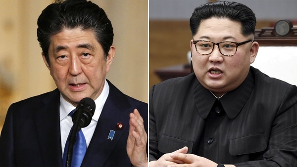 El premier japonés Shinzo Abe y el dictador norcoreano Kim Jong-un
