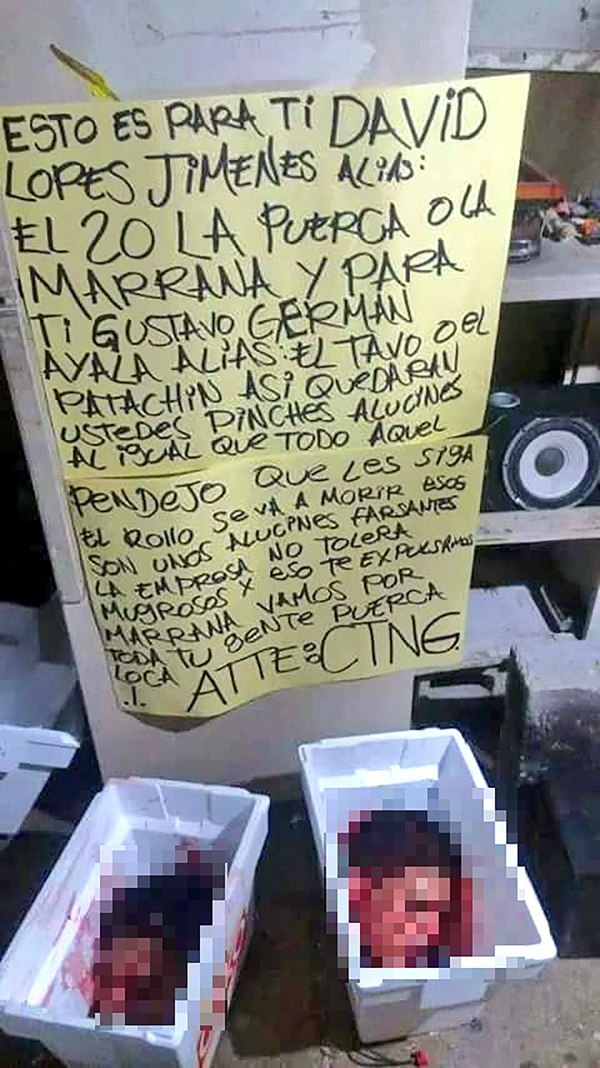 La imagen que un cártel difundio el 11 de junio (Foto: Zeta)