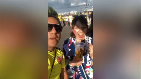 Vídeo ofensivo de colombiano a hincha japonesa