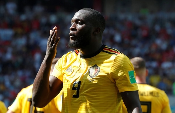 Romelu Lukaku marcó dos goles para Bélgica y llegó a los cuarto goles en este Mundial (REUTERS/Grigory Dukor)