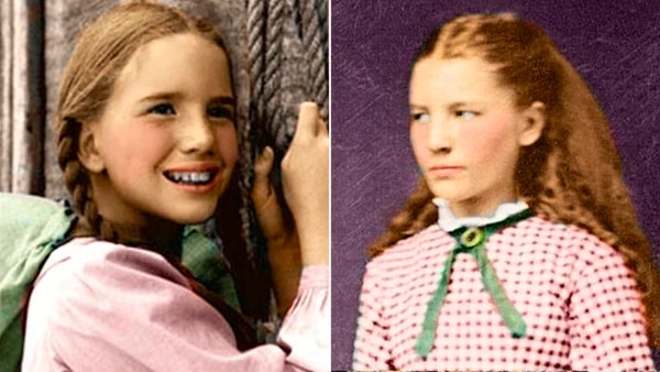 Melissa Gilbert (izquierda) interpretó durante nueve temporadas en al década del 70 a Laura Ingalls Wilder (derecha)