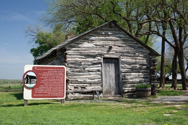 Una réplica de la casa de la familia Ingalls en Kansas