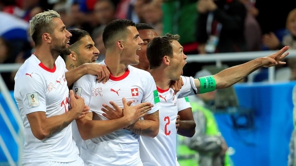 Los festejos fueron en el triunfo de Suiza 2-1 ante Serbia (Reuters)